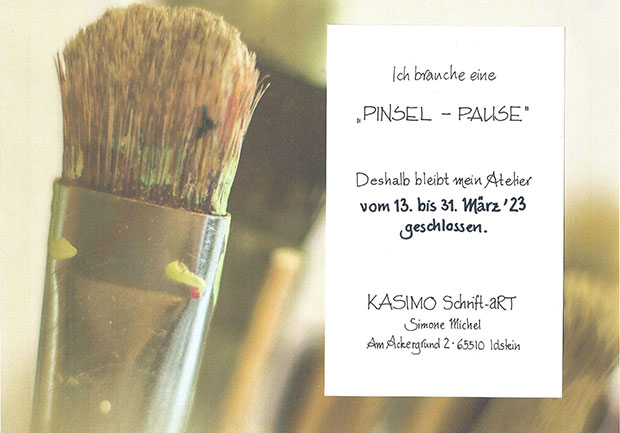 Ich brauche eine Pinsel-Pause